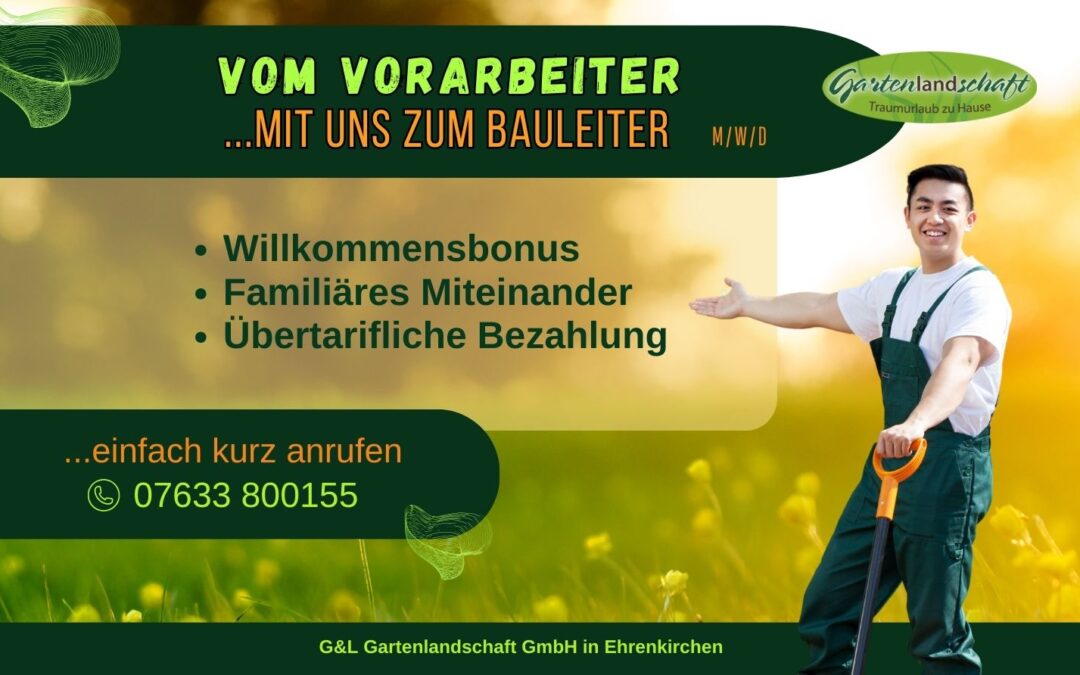 Vom Vorarbeiter… mit uns zum Bauleiter (m/w/d)