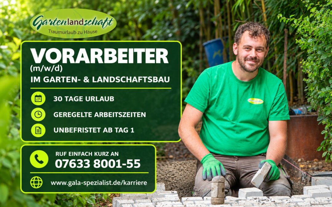 Vorarbeiter im Gartenbau (m/w/d)